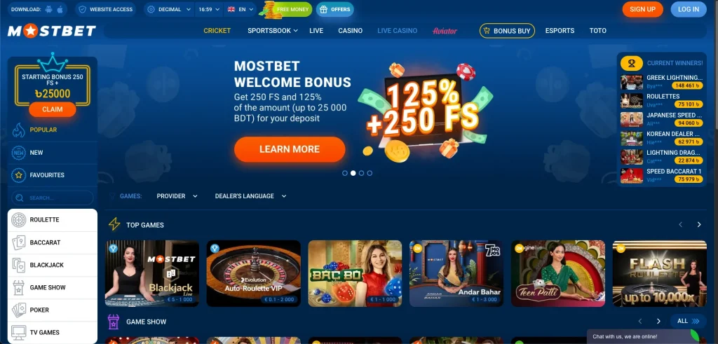 Mostbet Live Casino Bangladesh